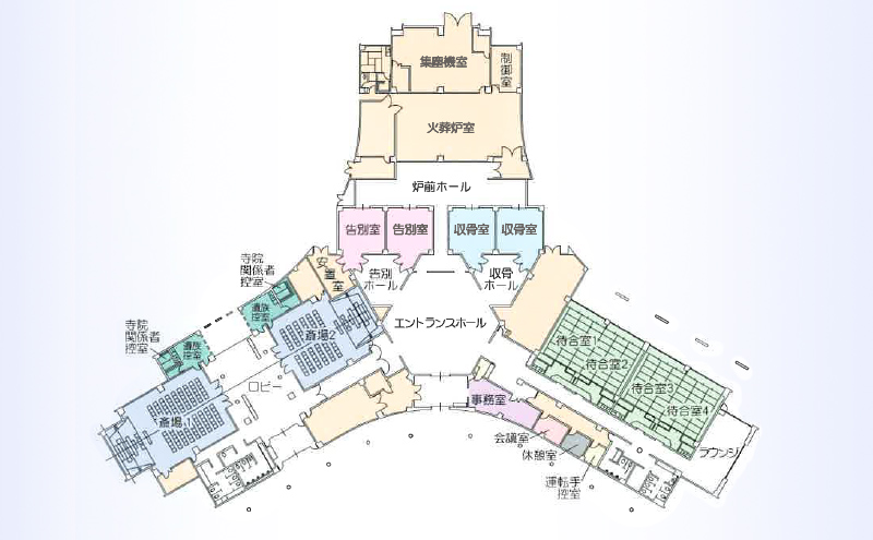 ヘキサホール・きぬ 施設平面図